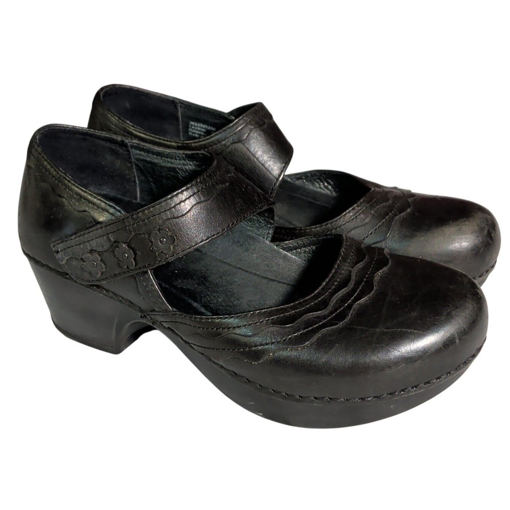 Dansko Harlow Mary Jane Clogs Womens Size 7.5 - 8 EU 38 Black Chunky Y2K Goth
